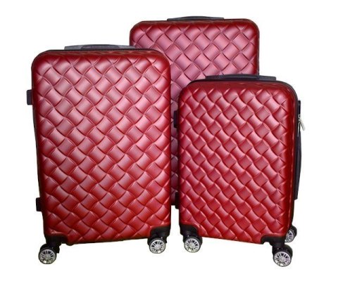 Zestaw walizek podróżnych MULANO czerwone M L XL
