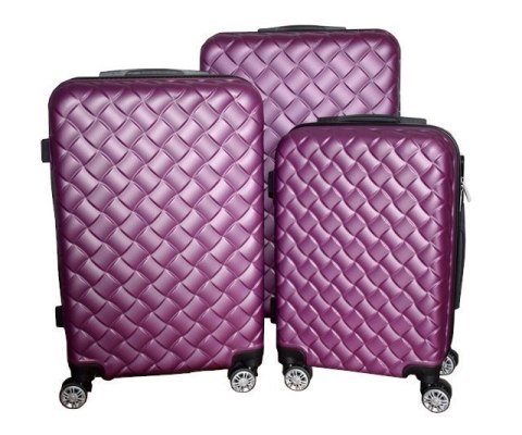 Zestaw walizek podróżnych MULANO fioletowe M L XL