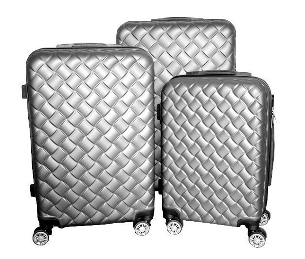 Zestaw walizek podróżnych MULANO srebrne M L XL