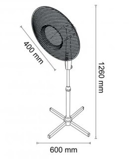 WENTYLATOR WIATRAK STOJĄCY PODŁOGOWY KINGCOOL KC-2124 czarny