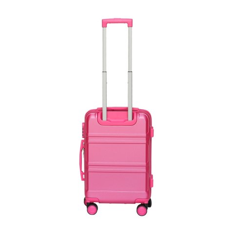 walizka kabinowa z kuferkiem barut różowa zestaw podróżny abs do samolotu