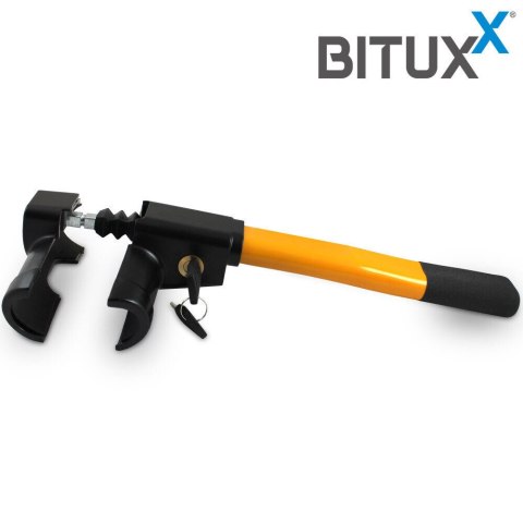 Blokada Kierownicy Samochodowej Bituxx Stalowa Zamek Klucz Zabezpieczenie