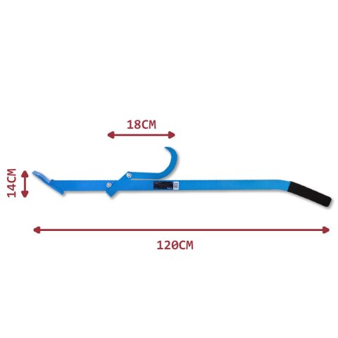 CHWYTAK DO DREWNA HAK OBRAK RĘCZNY 120cm Stalowy do Pni Kłód