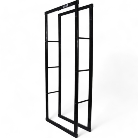 Stojak na Drewno Kominkowe Stalowy Smukły Design 150cm