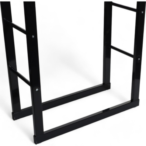 STOJAK NA DREWNO KOMINKOWE 60×25×100CM BITUXX METALOWY LOFT CZARNY
