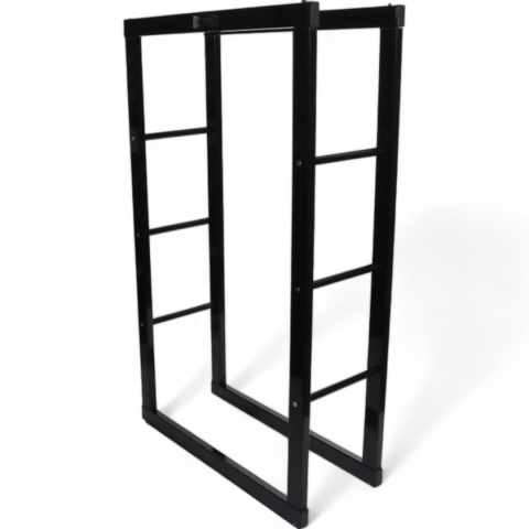STOJAK NA DREWNO KOMINKOWE 60×25×100CM BITUXX METALOWY LOFT CZARNY