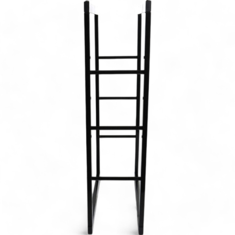 STOJAK NA DREWNO KOMINKOWE 60×25×100CM BITUXX METALOWY LOFT CZARNY