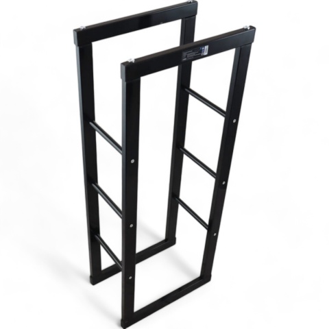 stojak na drewno kominkowe stalowy czarny 100 cm NOWOCZESNY