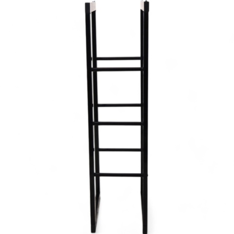 stojak na drewno kominkowe stalowy czarny 100 cm NOWOCZESNY