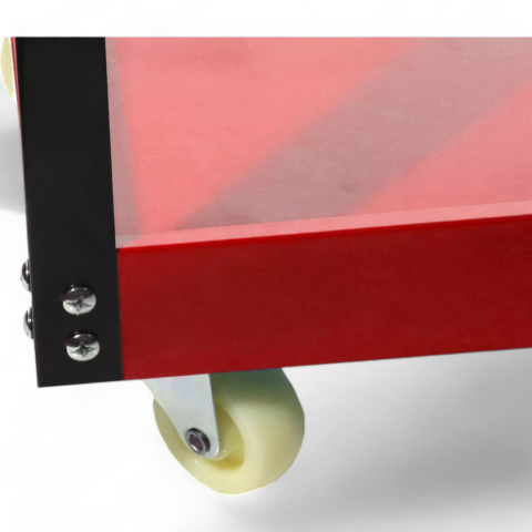 Wózek Warsztatowy Bituxx 3 Półki Mobilny 100 kg Udźwigu Czerwony