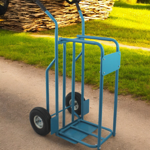 wózek do drewna transportowy 2w1 z szuflą stalowy 100kg koła pneumatyczne