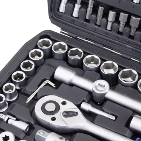 zestaw kluczy nasadowych 108 el crv bituxx grzechotki torx w walizce