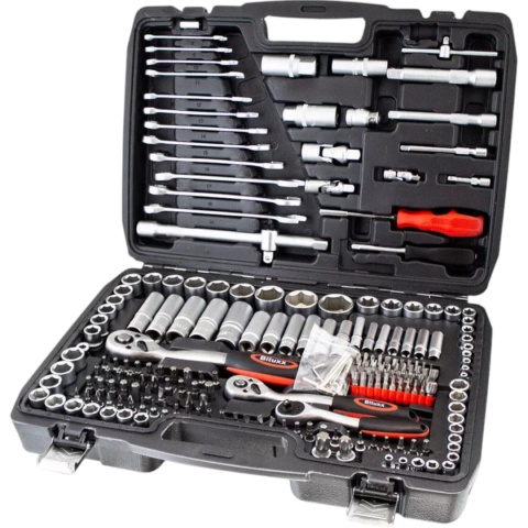 zestaw narzędzi nasadek 215 el grzechotki torx imbus crv warsztatowy