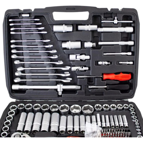 zestaw narzędzi nasadek 215 el grzechotki torx imbus crv warsztatowy