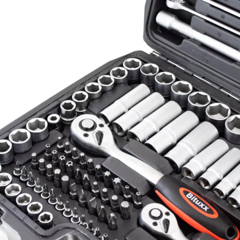 zestaw narzędzi nasadek 215 el grzechotki torx imbus crv warsztatowy