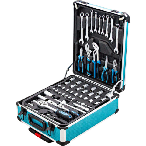 zestaw narzędzi 1200 el walizka na kółkach crv grzechotki klucze