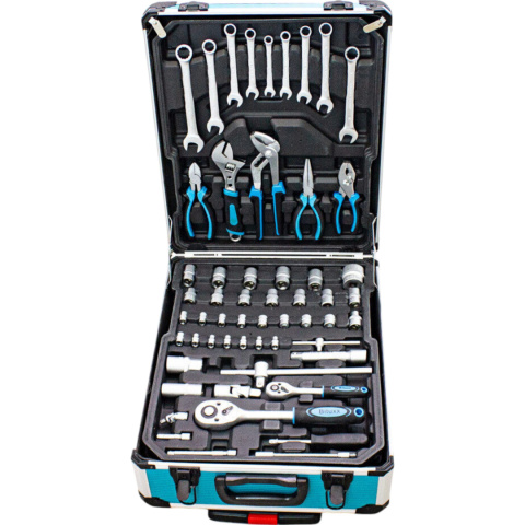 zestaw narzędzi 1200 el walizka na kółkach crv grzechotki klucze