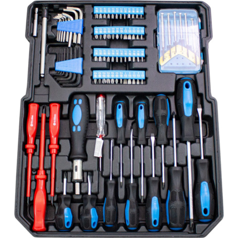 zestaw narzędzi 1200 el walizka na kółkach crv grzechotki klucze