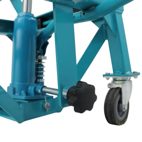 Podnośnik Hydrauliczny Nożycowy Motocyklowy Mobilny Gumowa Platforma 135kg