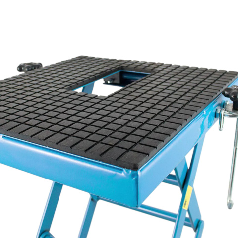 Podnośnik Nożycowy Hydrauliczny Motocyklowy 135 kg Z Gumowaną Platformą