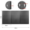 Metalowa tablica narzędziowa warsztatowa 120x60 cm z 25 uchwytami do Garażu