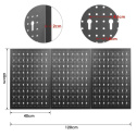Tablica warsztatowa narzędziowa perforowana 120x60 cm komplet 25 uchwytów