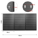Ścianka narzędziowa warsztatowa 120x60 cm z uchwytami stalowa do garażu