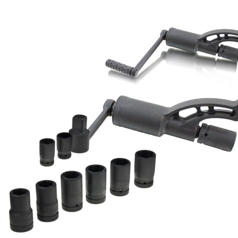 klucz przekładniowy planetarny do kół TIR 1:58 5500 Nm 7 nasadek 24-38mm