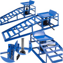 rampy najazdowe z podnośnikiem hydraulicznym 2x2000 kg stalowe regulowane