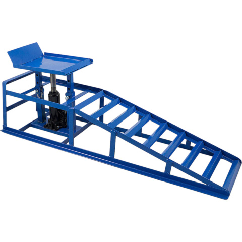 rampy najazdowe z podnośnikiem hydraulicznym 2x2000 kg stalowe regulowane