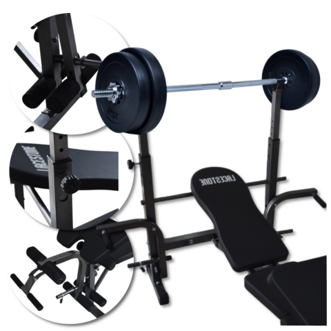 ławka do ćwiczeń treningowych regulowana składana na klatkę nogi biceps