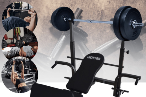 ławka do ćwiczeń treningowych regulowana składana na klatkę nogi biceps