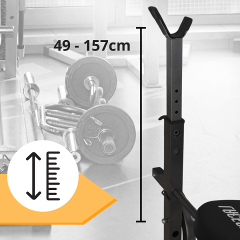 ławka do ćwiczeń treningowych regulowana składana na klatkę nogi biceps