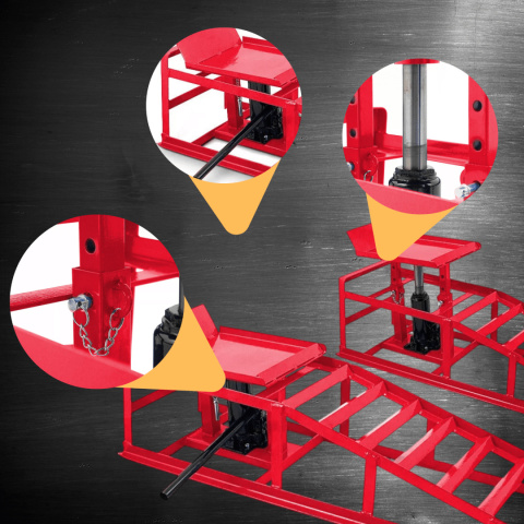 podnośnik hydrauliczny rampy 2x 2000 kg regulowane auto serwis warsztat