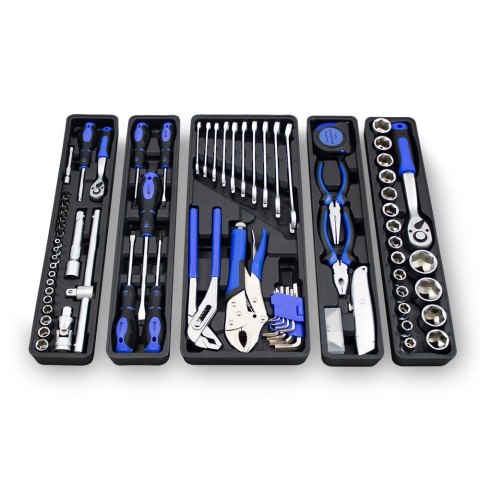 skrzynka z narzędziami 85 el klucze grzechotki wkrętaki walizka warsztatowa