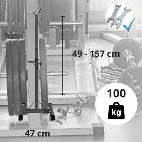 stojak na sztangę solidny regulowany wytrzymały do przysiadów wyciskania