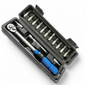 klucz dynamometryczny rowerowy 2-24 Nm 1/4" zestaw nasadek 15 elementów