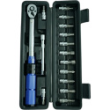 klucz dynamometryczny rowerowy 2-24 Nm 1/4" zestaw nasadek 15 elementów