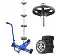 Mobilny Stojak Na Opony Felgi Koła 4 szt. 100kg 72cm Organizer Warsztatowy