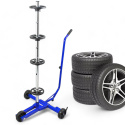 Mobilny Stojak Na Opony Felgi Koła 4 szt. 100kg 72cm Organizer Warsztatowy