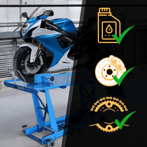 Podnośnik motocyklowy hydrauliczny udźwig do 460 kg Regulowany 18-78 cm