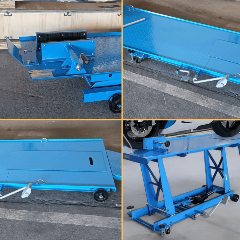 Podnośnik motocyklowy hydrauliczny udźwig do 460 kg Regulowany 18-78 cm