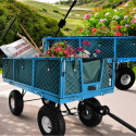 Wózek Ogrodowy 300 kg Pneumatyczne Koła Demontowalne Ścianki Stalowy Kosz