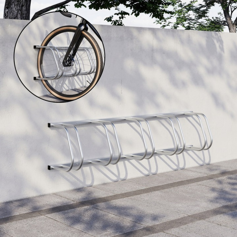 stojak na 6 rowerów montaż ścienny podłogowy metal malowany proszkowo ip44