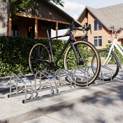 stojak na 6 rowerów montaż ścienny podłogowy metal malowany proszkowo ip44