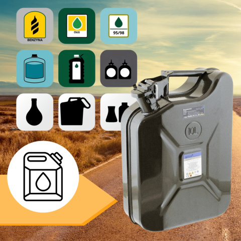 kanister metalowy 10l bituxx na paliwo stihl kompatybilny atestowany CE
