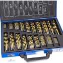 Zestaw wierteł 230 szt. kobalt HSS do metalu tytanowa powłoka 1-10 mm