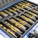 Zestaw wierteł 230 szt. kobalt HSS do metalu tytanowa powłoka 1-10 mm