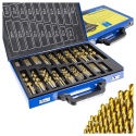 Zestaw wierteł 230 szt. kobalt HSS do metalu tytanowa powłoka 1-10 mm