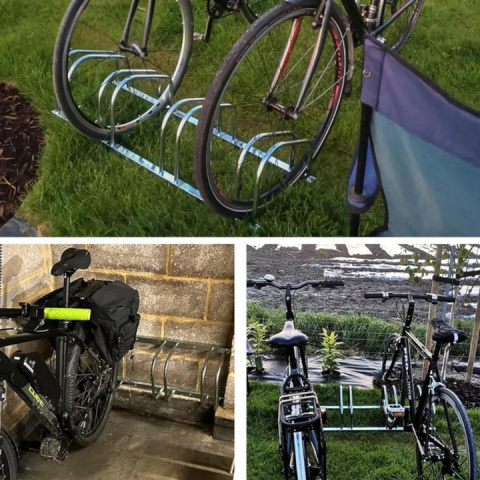 stojak na 10 rowerów bituxx ocynkowany ścienny podłogowy odporny na korozję